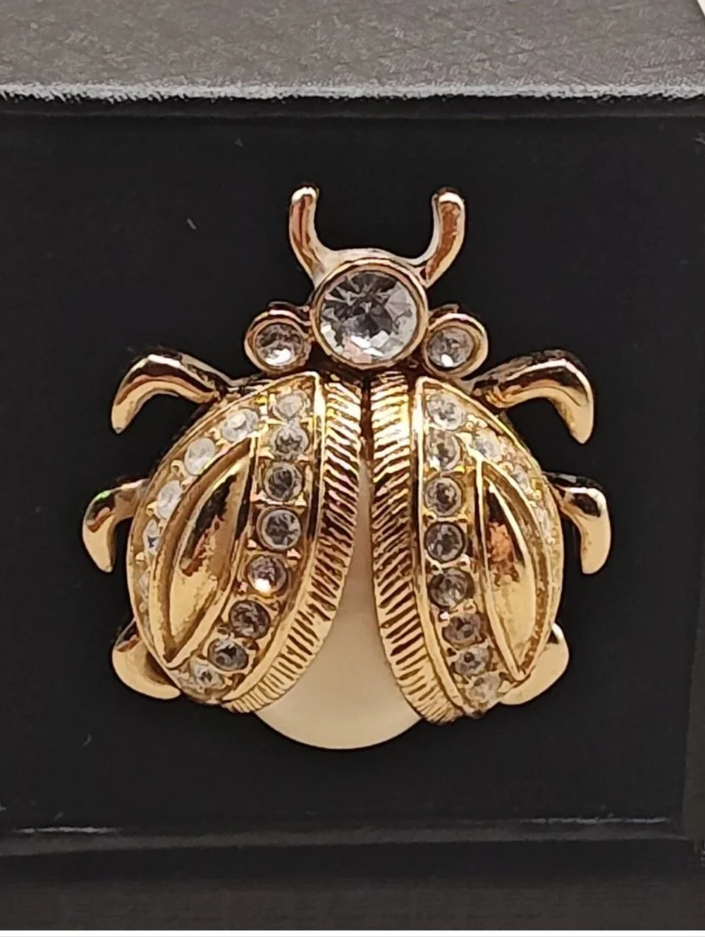 Vintage Kate Spade Ring Large Bugs Cocktail Statement Ladybug Beetle Sz 7